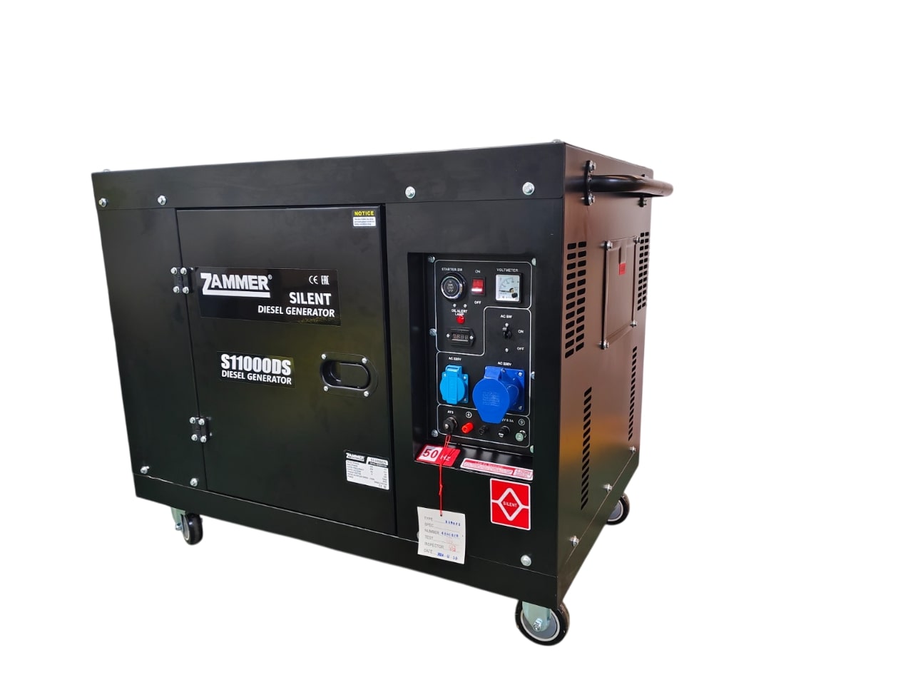 Генератор Zammer S11000DS- 7,5кВт кожух