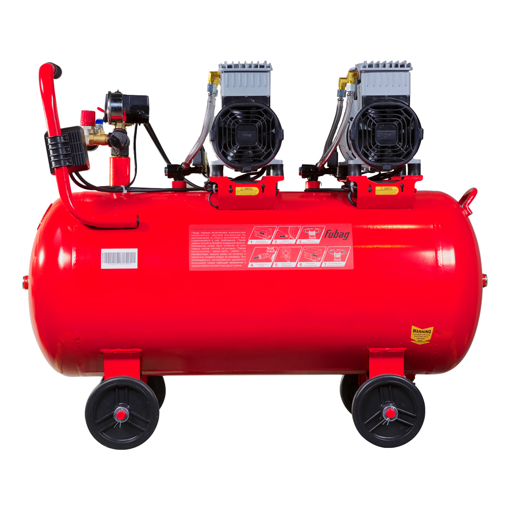  компрессор Fubag OLS 500/100 CM2х2 + Набор пневмоинструмента (5 предметов) в ПОДАРОК